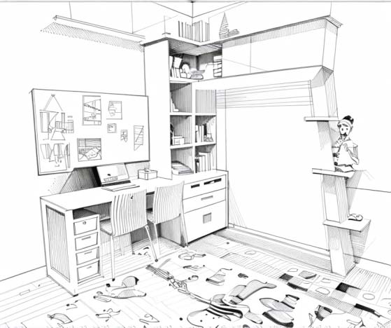 Kid's Room Study Area